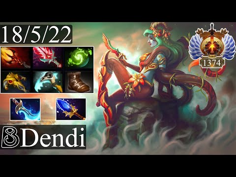 B8.Dendi - Queen of Pain | Midlane Gameplay Dota 2 Patch 7.34b