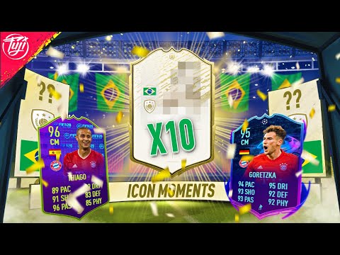 WHAT A CARD! x10 ICON MOMENTS PACKS! 96 AWARD WINNER THIAGO & 95 GORETZKA! - FIFA 20 Ultimate Team