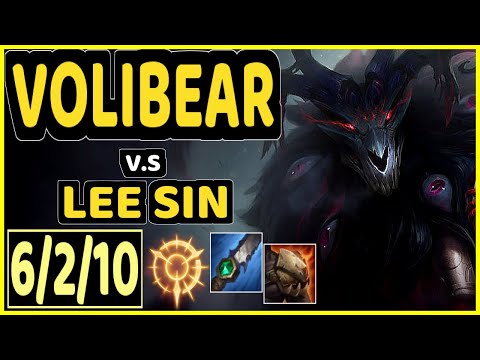 JUNJIA (VOLIBEAR) vs LEE SIN - 6/2/10 KDA JUNGLE CHALLENGER GAMEPLAY - KR
