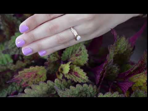 0.66 Ct. Round Infinity Wave Engagement Ring in Rose Gold- TwoBirch TB-ENG-327-RG-CH