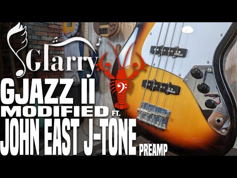 Glarry GJazz II MOD w/ John East J-Tone Preamp! - Tonal Transformation! - LowEndLobster Builds