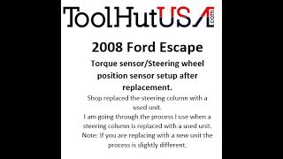 2008 Ford escape, mariner, tribute steering angle sensor torque angle.