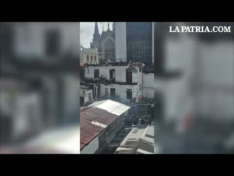 Un año del incendio en Manizales: la calle 22 sigue cerrada y preocupa a comerciantes y transeúntes