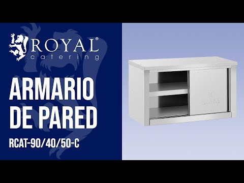 vídeo - Armario de pared - 900 x 400 x 500 mm - Capacidad de carga por estante: 60 kg - Royal Catering
