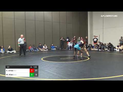 122 Lbs Rr Rnd 2 Elysia Urrea California Red Vs Michaiah Allen Ohio Draw