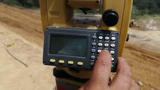 topografía control corte talud.(chaflan).