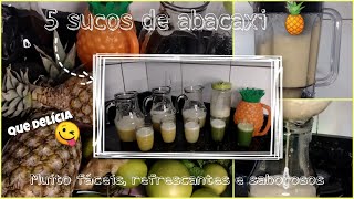 Como fazer e preparar os 5 melhores sucos de abacaxi com outros ingredientes