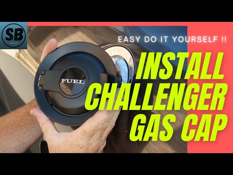 DIY BLACK DODGE CHALLENGER SXT GAS FUEL CAP INSTALL