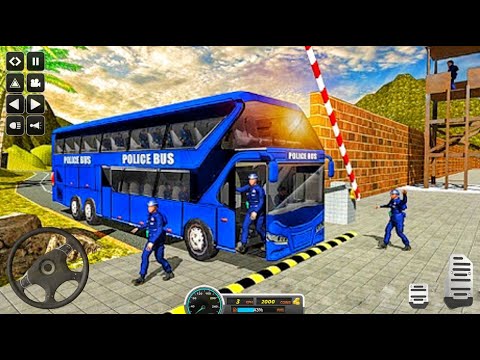 US Police Bus Mountain Driving Simulator - Offroad Bus Transport Duty - Android Gameplay