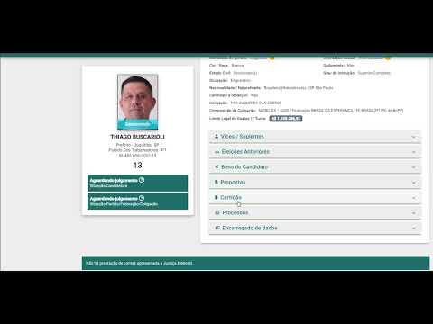 VEJA COMO ACOMPANHAR OS PROCESSOS DO SEU CANDIDATO A PREFEITO DE JUQUITIBA NO SITE DO DIVULGACANDCONTAS.