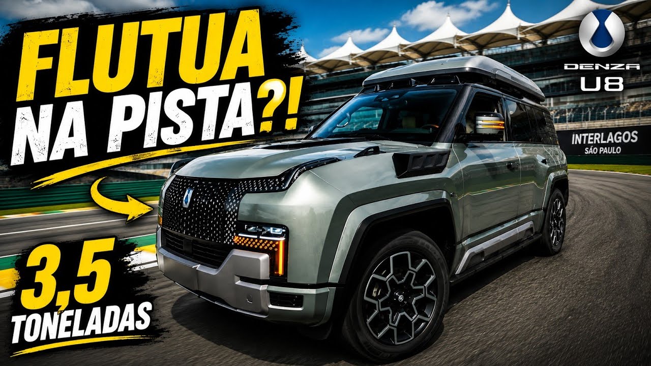 3,5 TONELADAS NA PISTA?! 😱 | DENZA U8 - O SUV que flutua na água!