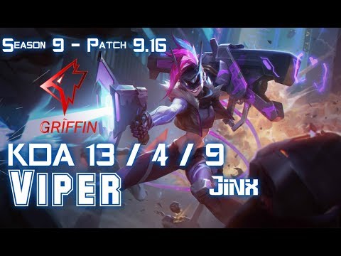 GRF Viper JINX vs EZREAL ADC - Patch 9.16 KR Ranked