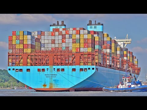 SHIPSPOTTING PORT OF HAMBURG JUNE 2022 WITH EPIC GIANT CONTAINER SHIP SOUND