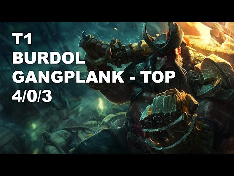T1 Burdol Top Gangplank vs Illaoi - KR Challenger Rank Game 10.7