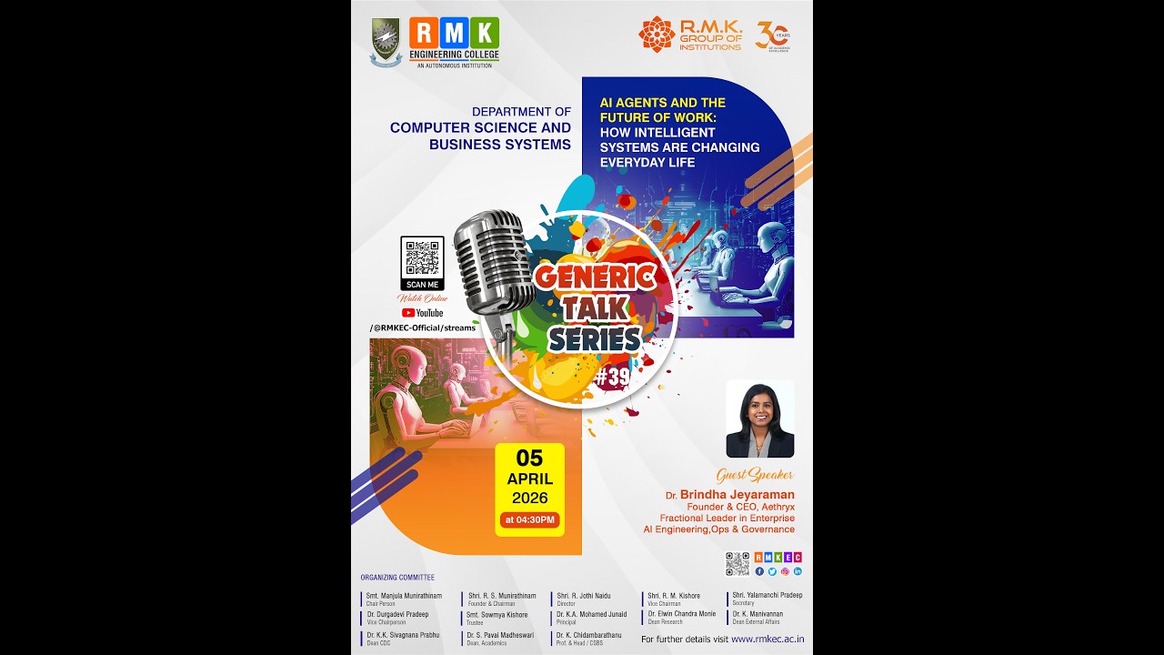 Generic Talk Series #39 on AI Agents & the Future of work :