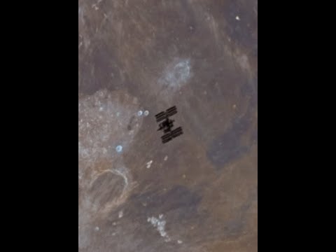 ISS transiting the face of the Moon...