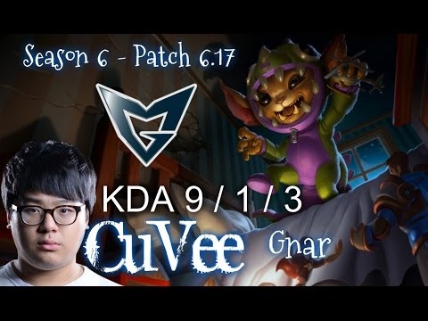 SSG CuVee GNAR vs SHEN Top - Patch 6.17 KR Ranked | League of Legends