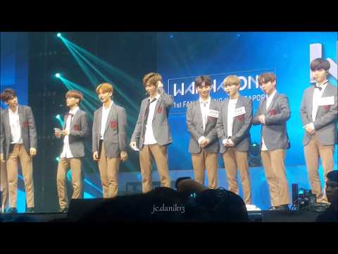 170922 Wanna One FM Singapore - Closing Ment Kang Daniel Focus