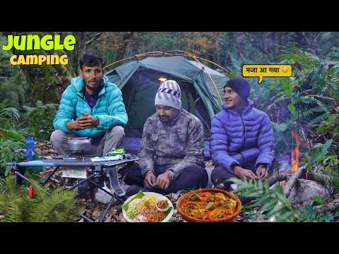 Winter Group Camping In Rainforest | Group Camping & Cooking in Uttarakhand Forest | Tejas Camping