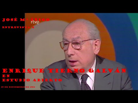 1982 1229 José Mª Íñigo entrevista a Enrique Tierno Galván, el Viejo Profesor