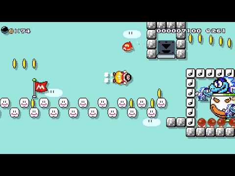 Super Mario Maker 2 - Mario Goes Skydiving by Riddler3 - No Commentary