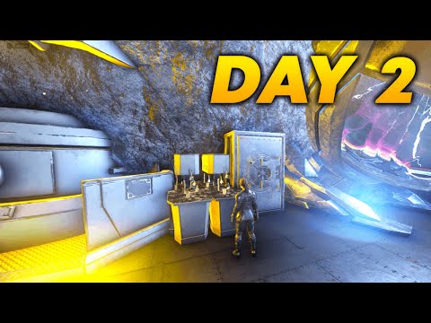 SOLO Claiming The Best Broken Underwater Cave On Day 1 - ARK