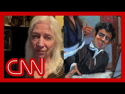 素描藝術家描述曼喬內在法庭上的舉止 (Sketch artist describes Mangione’s demeanor in court)