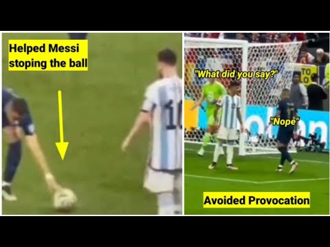 Kylian Mbappé tries to be nice after taunting Lionel Messi during the world cup final