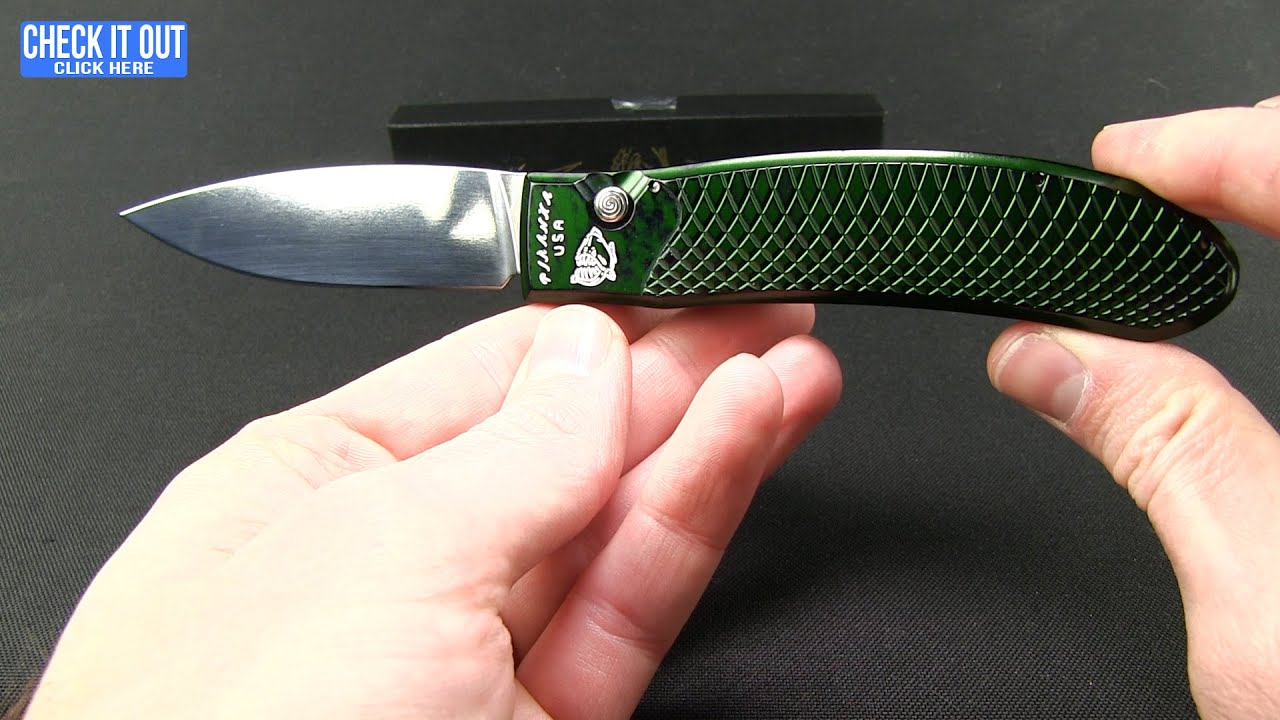 Piranha Toxin Automatic Knife Green (3.75" Mirror Serr)