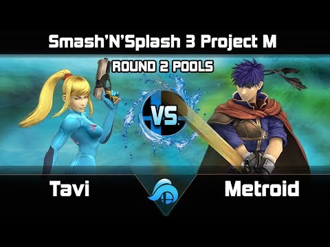 Smash n Splash 3 Project M Round 2 Pools - Tavi (ZSS) vs. Metroid (Ike)