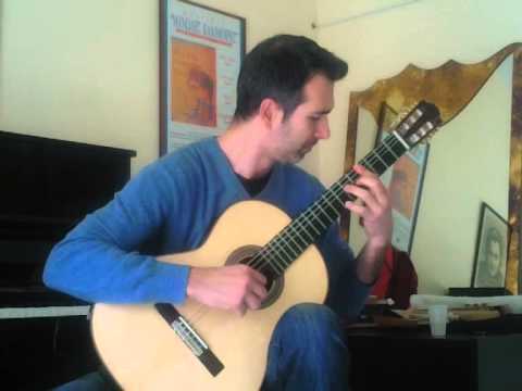 G. Bechlivanoglou plays Valseana (S.Assad) and testing a new guitar of Chr.Tsavalos luthier