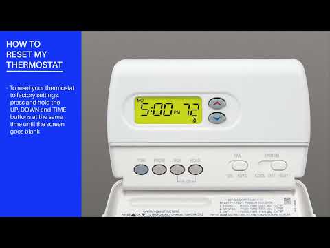 White-Rodgers Classic 80 Series - 1F80-361 - How Do I Reset My Thermostat