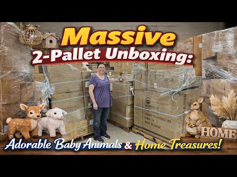 Massive 2-Pallet Unboxing: Adorable Baby Animals & Home Treasures!