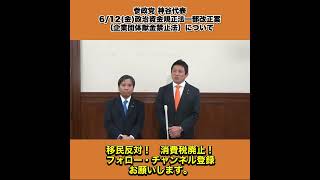 参政党 神谷代表 611木刑事訴訟法改正案について ぶら下がり会見 3/4