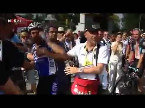 Tour de France Fight 2010 between Rui Costa and Carlos Barreda