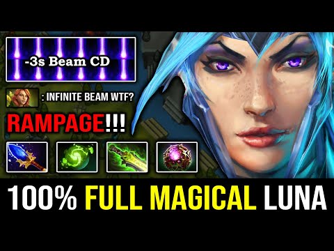 FOUNTAIN RAMPAGE Infinite -3s CD Beam Full Magic Luna | 10K Immortal Build with OC Refresher Scepter