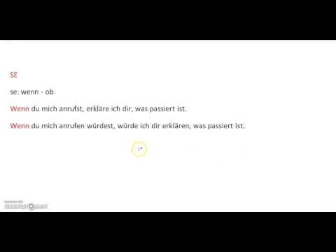Tedesco - Lezione K15: La parola "se" in tedesco: wenn e ob