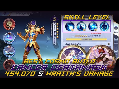 Saint Seiya Awakening - Cancer Deathmask Best Cosmo Build | AOE Wipe-out Damage!!!