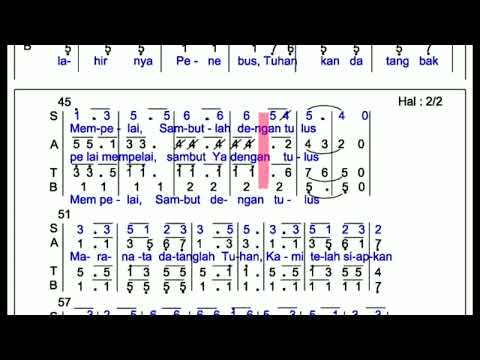 Partitur Not Angka " NATAL KINI TELAH TIBA "  Paduan Suara /Choirs @AmalySelaluBahagia