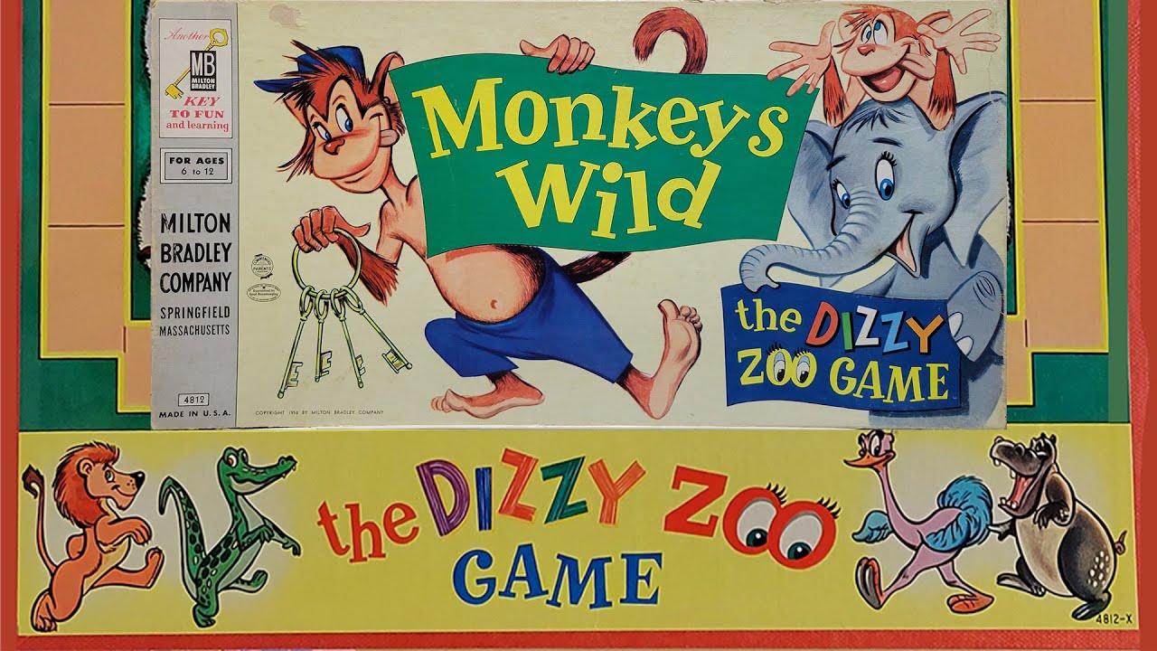 Board Game Archaeology #77 Monkeys Wild Game by Milton Bradley #boardgames #gameplay #kidsgames