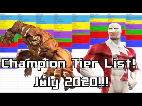 Champion Tier List July 2020!!! | MCOC