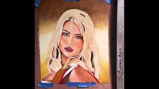 The amazingly beautiful Mikayla Demaiter oil on primed paper 
