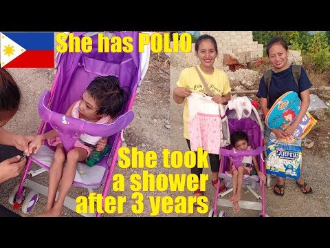 Meet the Filipino Child with Polio Who did not Take a Bath for 3 Years. Poverty in the Philippines