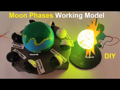 moon phases working model for science project exhibition simple and easy steps diy howtofunda