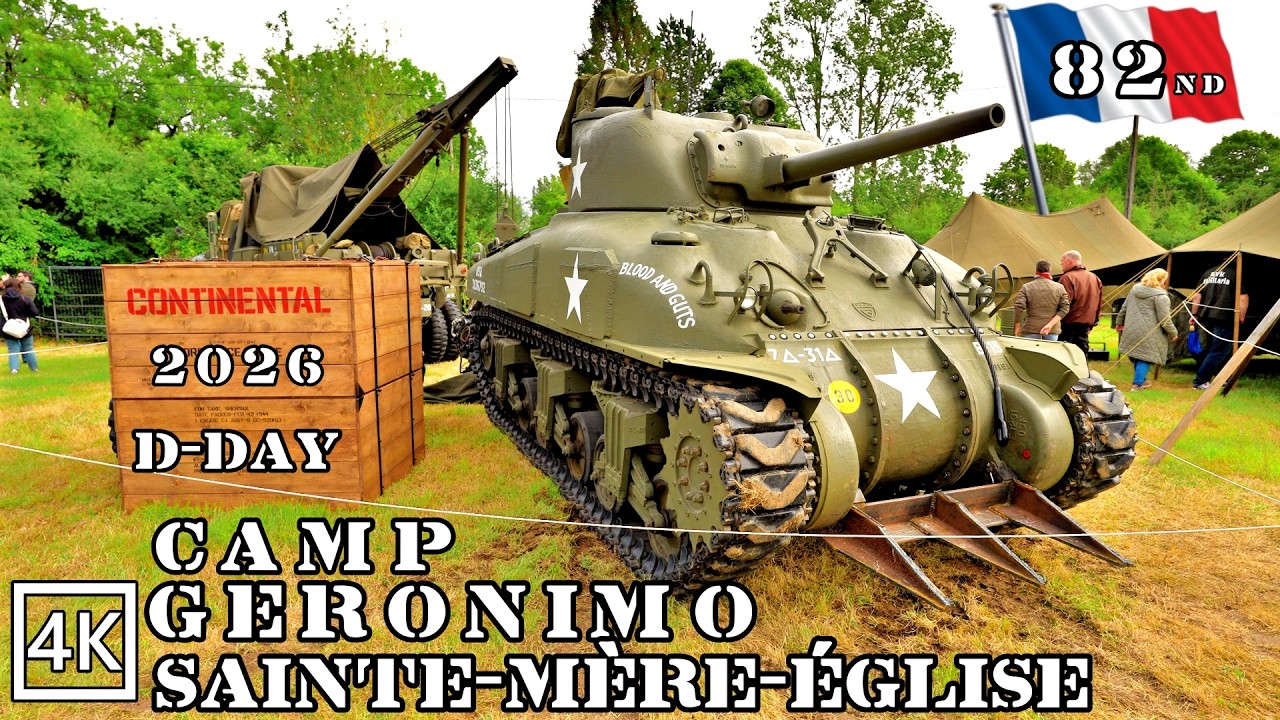 Sainte-Mère-Eglise | Camp Géronimo airborne museum Normandy France | 82nd D-DAY 🇫🇷 4K 60 FPS