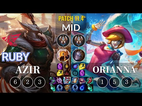 RW Ruby Azir vs Orianna Mid - KR Patch 11.4