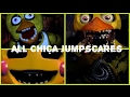 Every single Chica jumpscare- Five Nights at Freddy's