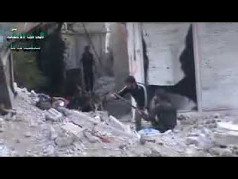 استهداف عناصر قوات النظام التي تحاول التقدم في جبهة مخيم درعا بواسطة قنابل محلية الصنع من قبل كتائب الجهاد