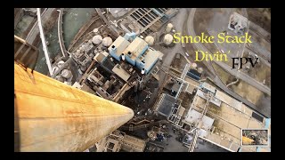 DIVE - Old Smokestack / Chimney Dive at Mill - FPV Drone 4K