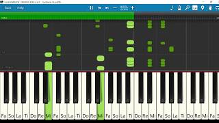 【 BRADIO 】 「 LA PA PARADISE 」 をピアノで弾いてみた ( Synthesia ) 【 天気予報】